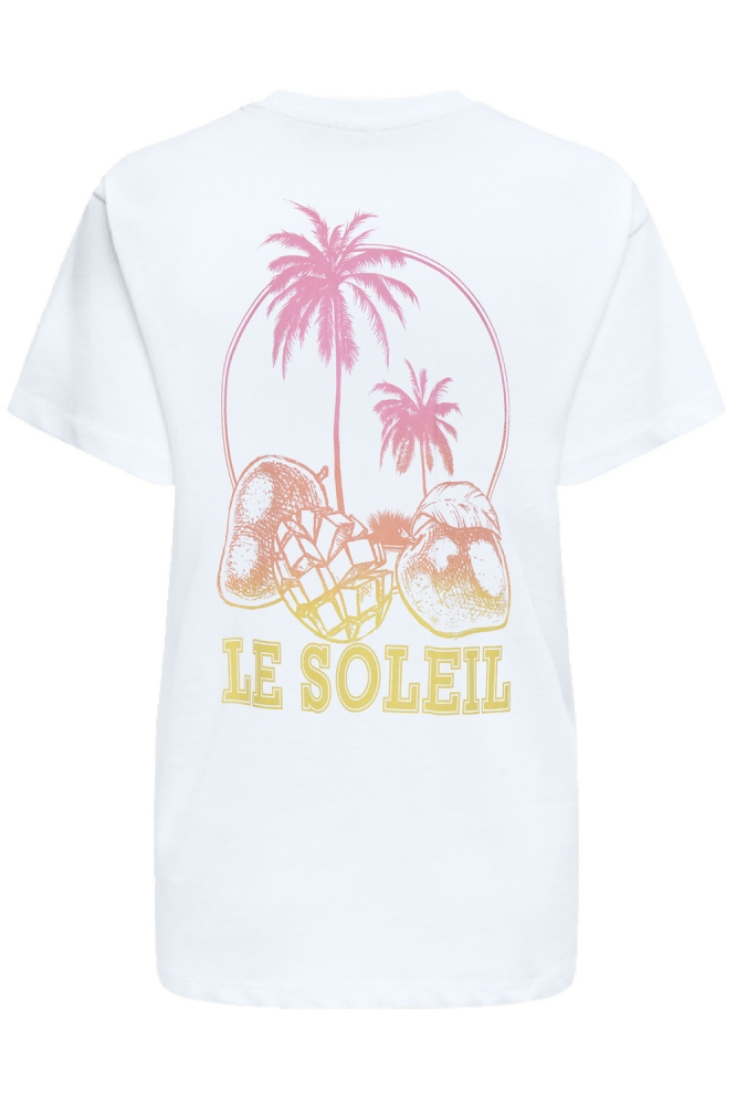 ONLVIVVI LIFE S/S LOVELY TOP CS JRS 15357393 BRIGHT WHITE/SOLEIL